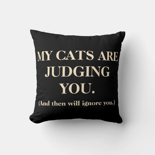 Mijn katten beoordelen je kussen (Voorkant)