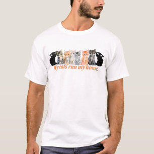 Mijn katten besturen mijn huis - Grappig kat ontwe T-shirt