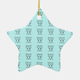 Mijn katten zijn de reden waarom ik wakker werd keramisch ornament