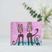 Mijn kattenfamilie is gemaakt door Simo Briefkaart (Staand voorkant)