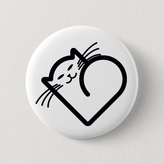 Mijn kattenhart ronde button 5,7 cm (Voorkant)