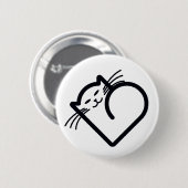 Mijn kattenhart ronde button 5,7 cm (Voorkant /achterkant)