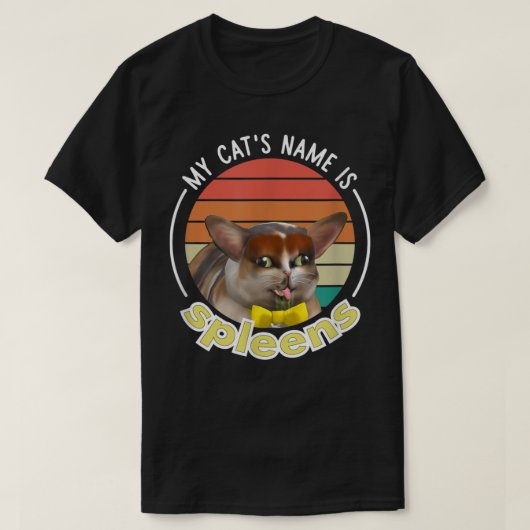 Mijn kattennaam is Spleens T-Shirt (Design voorkant)