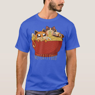 Mijn kattenvoer Ramen Cat T Anime T-shirt Japans