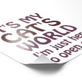 Mijn kattenwereld - ik open alleen blikjes foto afdruk (Hoek)