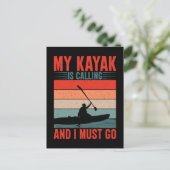 Mijn Kayak belt en ik moet gaan Briefkaart (Staand voorkant)