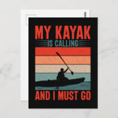 Mijn Kayak belt en ik moet gaan Briefkaart (Voorkant / Achterkant)