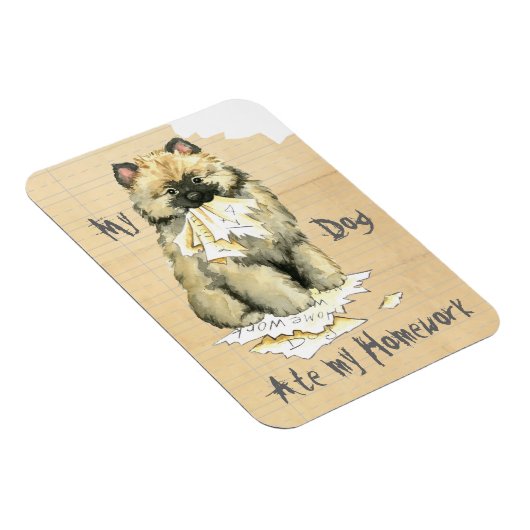 Mijn Keeshond Ate Mijn Homework Magneet (Rechterzijde)