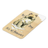 Mijn Keeshond Ate Mijn Homework Magneet (Linkerzijde)