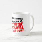 Mijn kerk denkt dat deze diaken geweldige is koffiemok (Voorkant rechts)