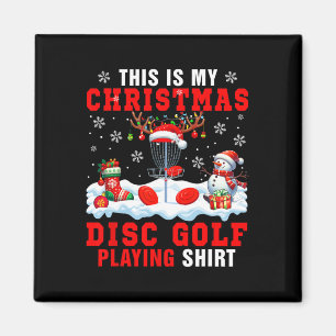 Mijn Kerst Disc Golf Spelende Shirt Santa Uitrusti Magneet