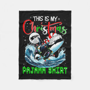 Mijn Kerst Pajama Santa Orca Zee Dierenvriend Ki Fleece Deken