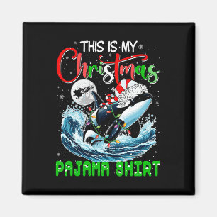 Mijn Kerst Pajama Santa Orca Zee Dierenvriend Ki Magneet