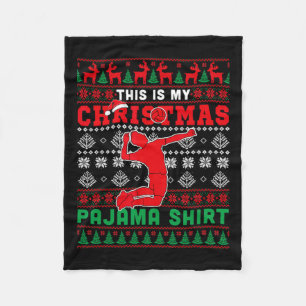 Mijn Kerst Pyjama Xmas Kostuum Volleybal Speler Fleece Deken