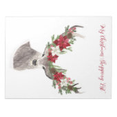 Mijn kerstboodschappenlijst Feestelijk Herten Noti Notitieblok (Voorkant)