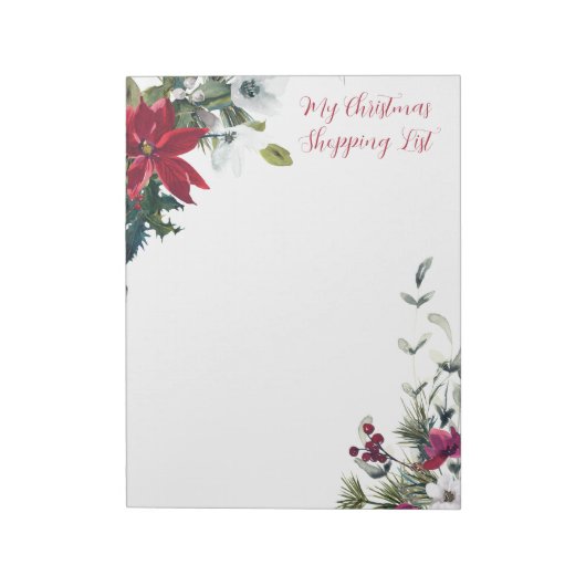 Mijn kerstboodschappenlijst notitieblok (Linkerzijde)