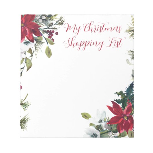 Mijn kerstboodschappenlijst notitieblok (Voorkant)