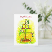 Mijn kerstboom feestdagenkaart (Staand voorkant)