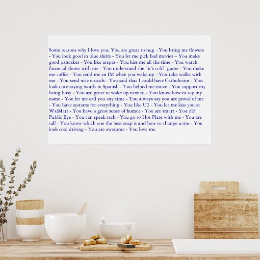 Mijn kerstcadeau poster (Keuken)