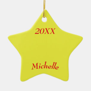 Mijn kerstcadeautas met kerststerren keramisch ornament