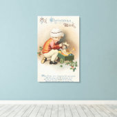 Mijn kerstfeest WishKid waarneemt speelgoed Canvas Afdruk (Insitu (Houten vloer))