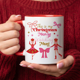 Mijn Kerstfilm Kijk Mok Roze Notenkraker