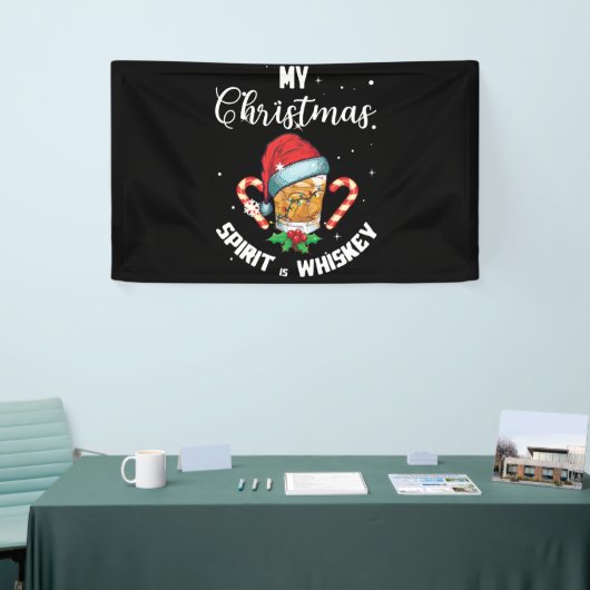 Mijn kerstgeest Drink helemaal. Spandoek (Beurs)