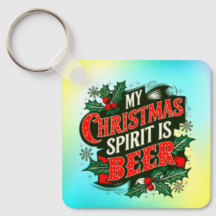 Mijn kerstgeest is bier-89379 sleutelhanger