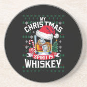 Mijn kerstgeest is heel erg lomp, lomp zweterige k zandsteen onderzetter (Voorkant)