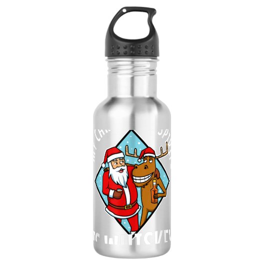 Mijn kerstgeest is Whiskey Waterfles (Voorkant)