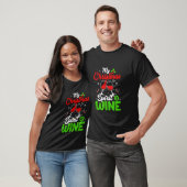 Mijn kerstgeest is Wine Funny Holiday Drink T-shirt (Unisex)