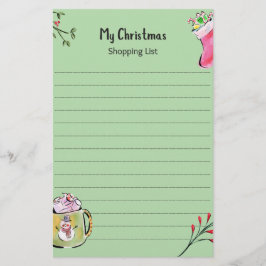 Mijn kerstinkooplijst briefpapier