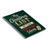 Mijn kerstlijst en andere dure ideeën Grappig Notitieboek (Rechterzijde)