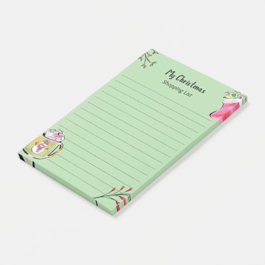 Mijn kerstlijst post-it® notes (Schuin)
