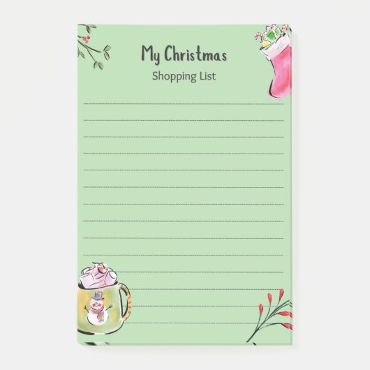 Mijn kerstlijst post-it® notes (Voorkant)