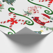 Mijn kerstman plezier cadeaupapier (Hoek)