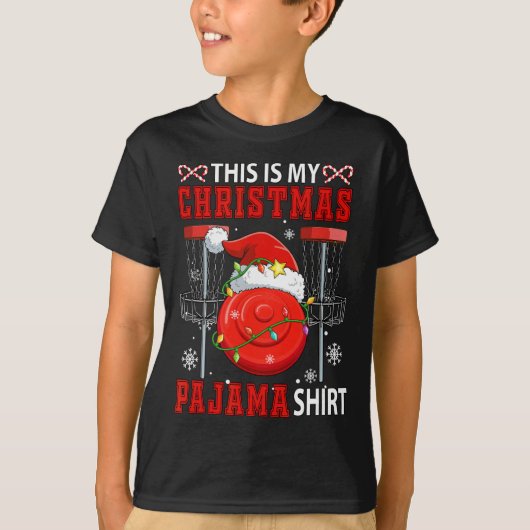 Mijn Kerstmis Pyjama Shirt Disc Golf Uitrusting Sp (Voorkant)