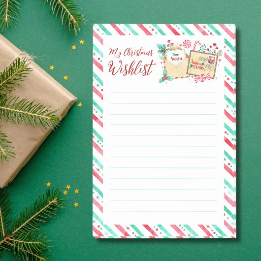 Mijn Kerstmis Verlanglijst Beste Santa Waterverf Post-it® Notes