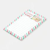 Mijn Kerstmis Verlanglijst Beste Santa Waterverf Post-it® Notes (Schuin)