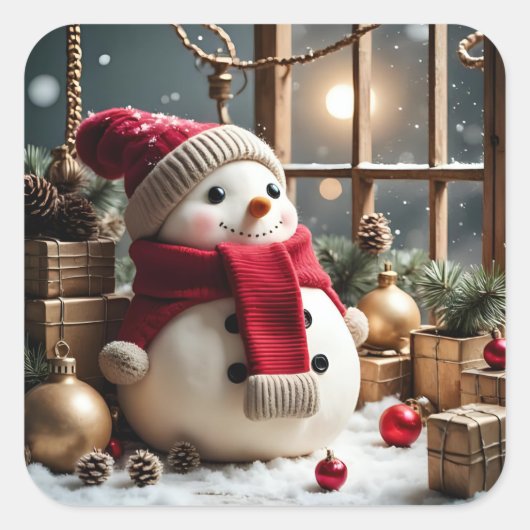 Mijn Kerstmis Vierkante Sticker (Voorkant)