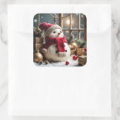 Mijn Kerstmis Vierkante Sticker (Tas)