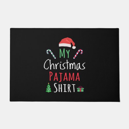 Mijn kerstpajama-Shirt Deurmat (Voorkant)