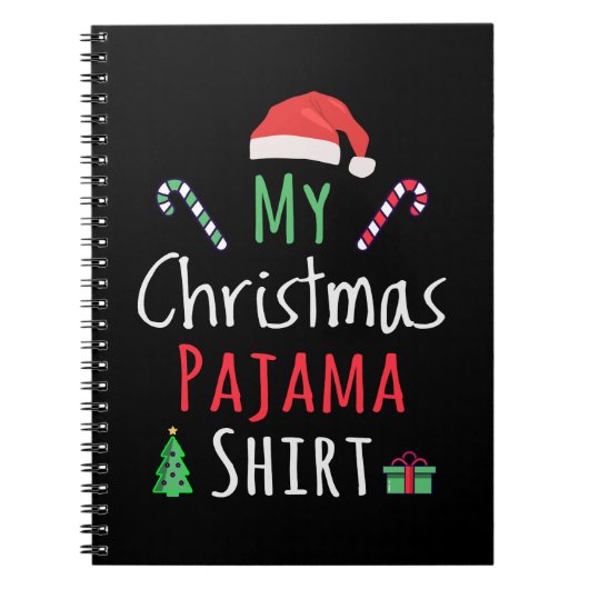 Mijn kerstpajama-Shirt Notitieboek (Voorkant)