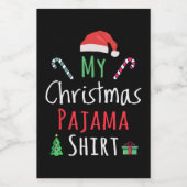 Mijn kerstpajama-Shirt Voedselcontainer Etiket (Enkel label)