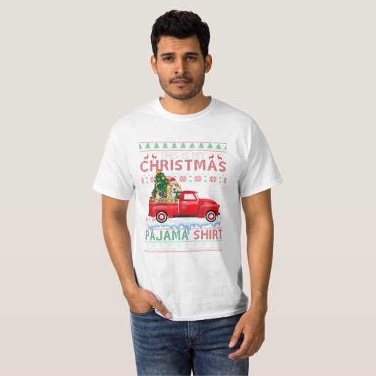 Mijn kerstpyjama Beagle T-shirt (Voorkant volledig)