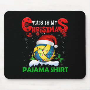 Mijn kerstpyjama Schattigee kerstverlichting Santa Muismat