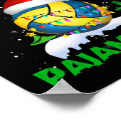 Mijn kerstpyjama Schattigee kerstverlichting Santa Poster (Hoek)