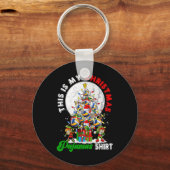 Mijn kerstpyjama volleybaluitrusting als Xmas T Sleutelhanger (Voorkant)