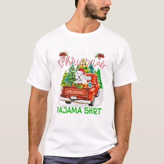 Mijn kerstpyjama Westie T-shirt (Voorkant)