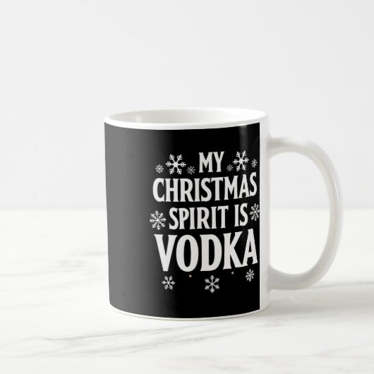 Mijn kerstsfeer is wodka Funny Holiday Humor A Koffiemok (Rechts)